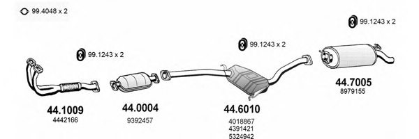 ASSO ART2238 Exhaust System